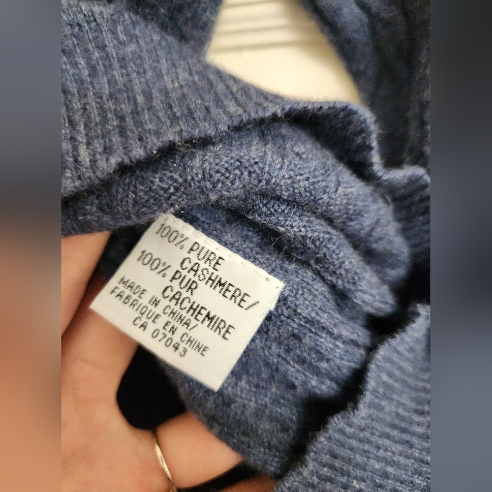 Cableknit Cashmere Sweater Vintage Small - Picture 4 of 6